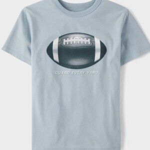 The Children's Place Boy's Guard Every Yard Football Graphic Tee Size 7/8 NWT